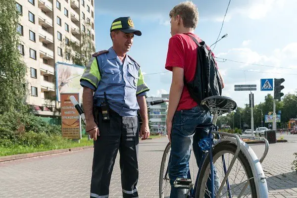 multa per il ciclista