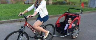 Rimorchio per bicicletta per bambini - caratteristiche e tipi