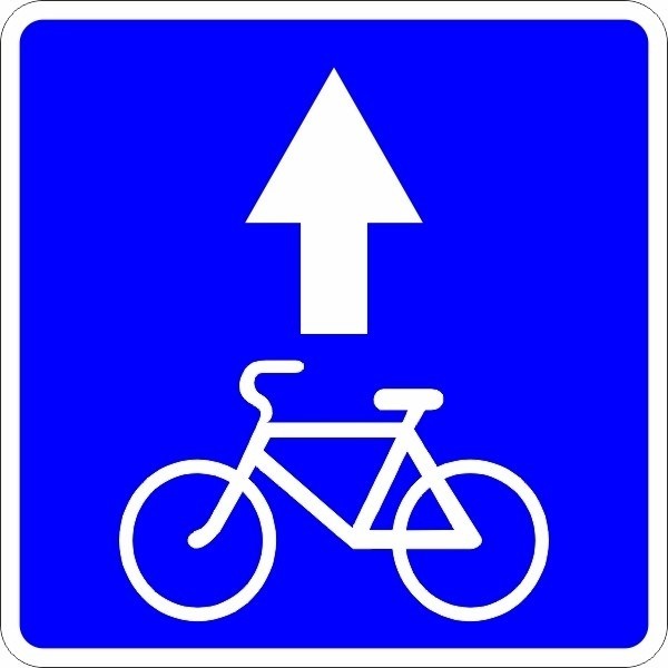 segnale di corsia per ciclisti